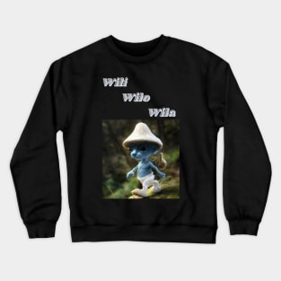 Smurf cat wili wilo wila meme blue Crewneck Sweatshirt